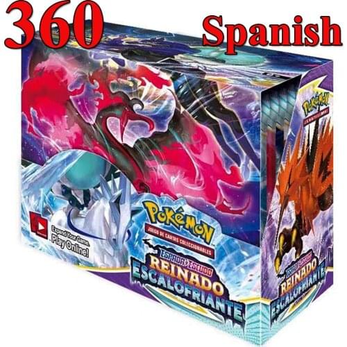 Chilling Reign Carte Pokemon Spanish/French/English Sword Shield Collection Box Pokemon Card Game Trading Espada Escudo cards