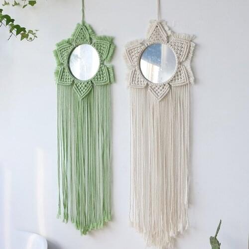 Decorative Wall Mirrors Home Room Decor Boho Makeup Mirror Aesthetic Decor For Apartment Living Room Bedroom Bathroom