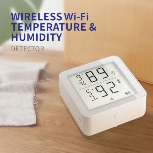 APP Phone Remote Control Air Quality Sensor WiFi Temperature Humidity Detector Analyzer Temperature Humidity Display