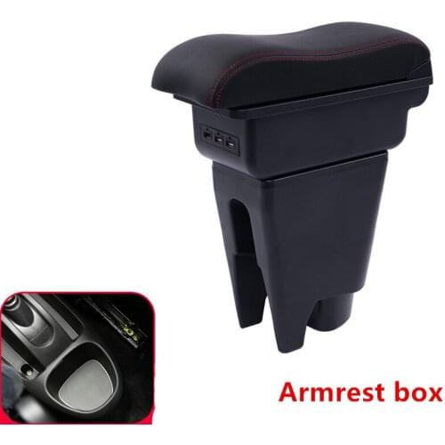 For BYD F0 Armrest box central Store content box with cup holder ashtray with USB interface