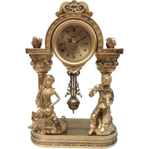 European retro style clock living room bedroom counter pendulum clock desk clock