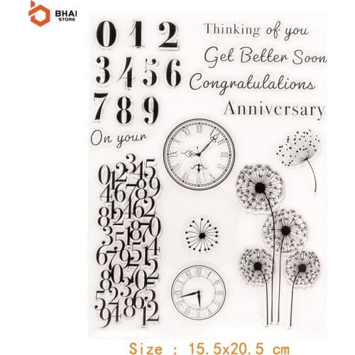 Clock Background Clear Stamps Scrapbook Paper Craft for DIY Christmas Fun Greeting Card Making Album Decorative 2021 New