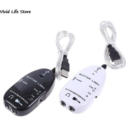 Electric Guitar Cable Audio USB Link Interface Adapter For PC Music Recording Accessories For Guitar Players