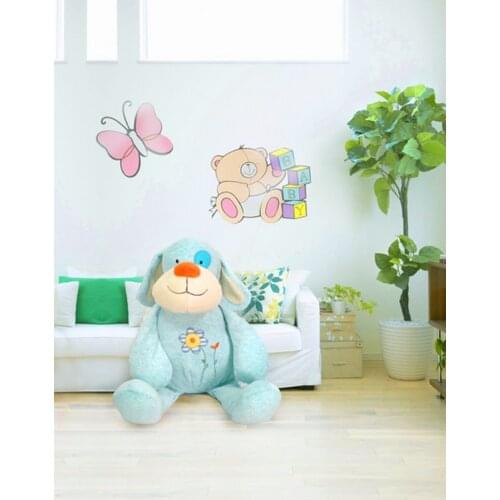 Cute Cartoon Dog Bear Painting Wall Photography Backdrops Photo Props Studio Background 5x7ft