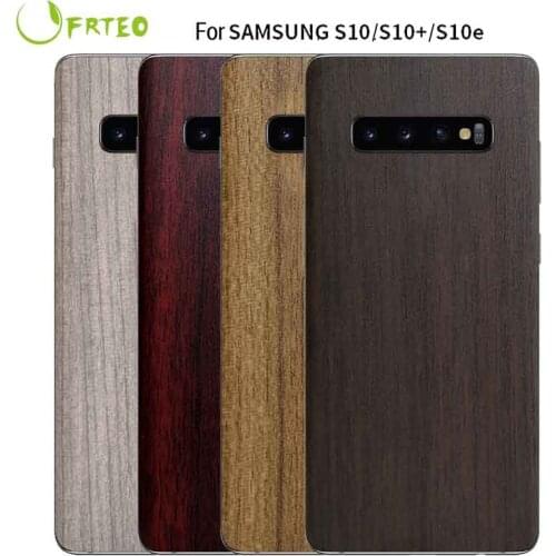 Wooden texture Back Stickers Skins For Samsung S10 S10E S10+ Note 8 9 S7 S7 Edge S8 S9 Plus Phone Matte Body Sticker Cover Films