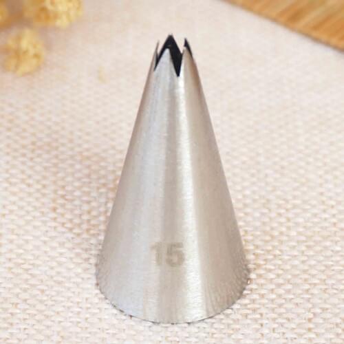 #15 Small Size Icing Nozzle Piping Tip Stainless Steel Cake Decorating Tips Royal Icing Pastry Tip Tools Bakeware