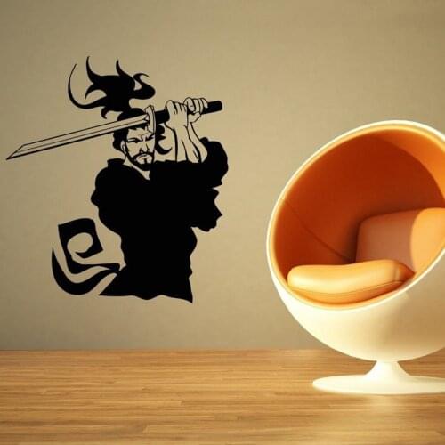 Kendo Wall Sticker Warrior Ninja Poster Vinyl Art Wall Decals Home Decoration Decor Mural Kendo Samurai Decal