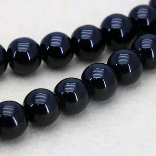 New sales! Bright 14mm Black Onyx round loose beads,Fit DIY fashion bracelet necklace jewelry making
