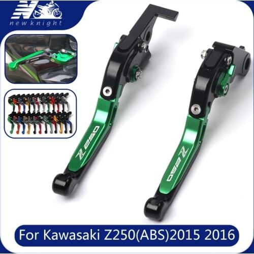 New Adjustable Foldable Extendable Motorbike Brakes Clutch CNC Levers for Kawasaki Z250 Z 250(Compatible with ABS) 2015 2016