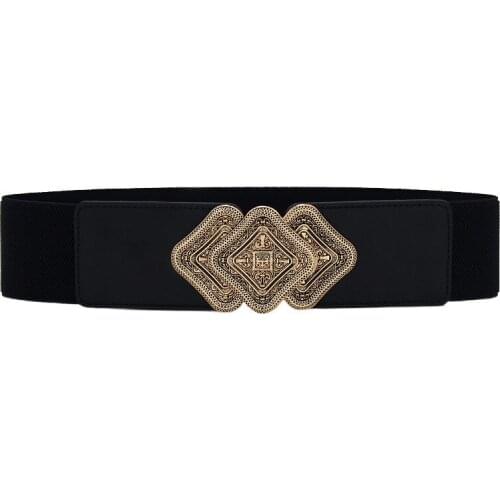 New Vintage Waist Corset Belt Lady Fashion Wide Stretch Waistbands Trim Sweater Elastic Black Shirt Women Dress Coat Waist Seal