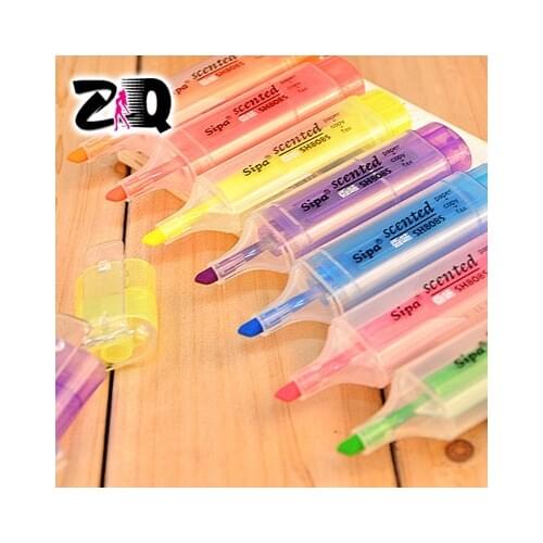 Creative Stationery Multicolour Candy Color Neon fragrance finecolour Highlighters markers Colorful pen novelty products 239