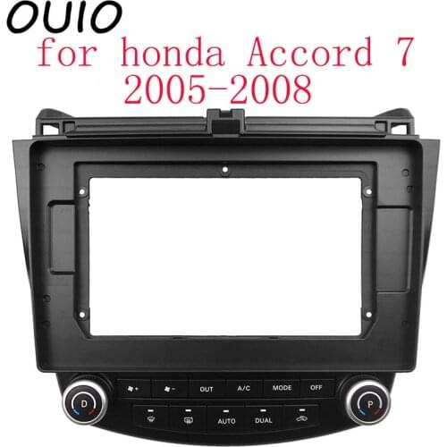 OUIO 10.1 inch car dashboard Double Din DVD frame decoration kit dashboard panel suitable for honda Accord 7 2005-2008 frame