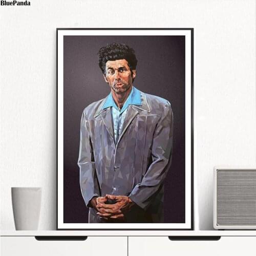 Cosmo Kramer Portrait Vintage Poster Minimalist Art Canvas Print Wall Picture Modern Home Room Wall Decoration