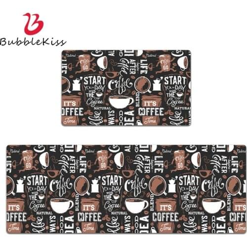 Bubble Kiss Kitchen Carpet Modern Style PVC Erasable Foot Pad Art Graffiti Slow Rebound Rugs Home Waterproof Anti Slip Floor Mat