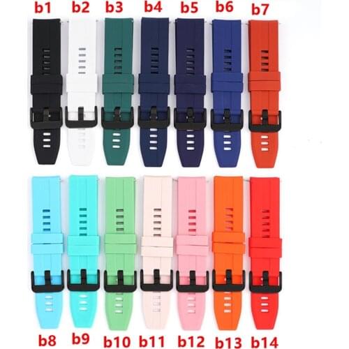 22mm Silicone Strap for Huawei Watch GT gt 2 46mm Sport Waterproof Band Bracelet for Samsung Galaxy 46mm Watch 3 45mm Gear S3