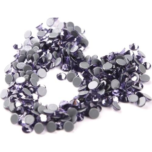SS6-SS30 Light Purple Crystal HotFix Rhinestone Flatback Glass Hot Fix Rhinestones Iron on Stone For Clothing Decoration