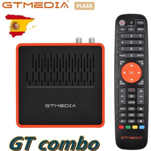 GTMEDIA GT Combo 4K 8K Android 9.0 Smart TV BOX DVB-S2 T2 Cable Satellite Receiver Set top box stock in spain PK GTMEDIA GTC GTS