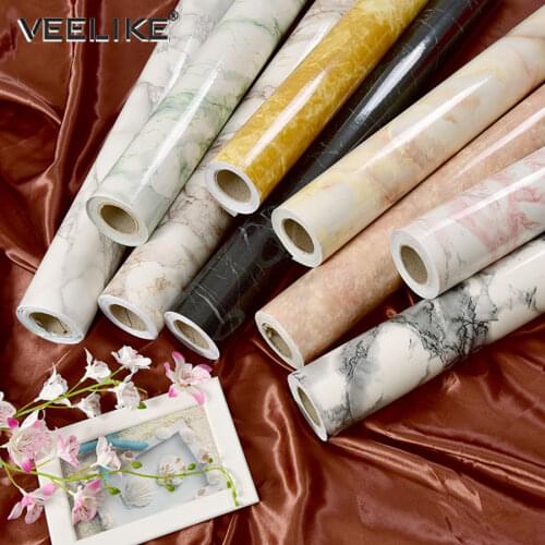 Table Door Furniture PVC Vinyl Film Waterproof Bathroom Self Adhesive Wallpaper Stickers for Kitchen Countertops Contact Paper