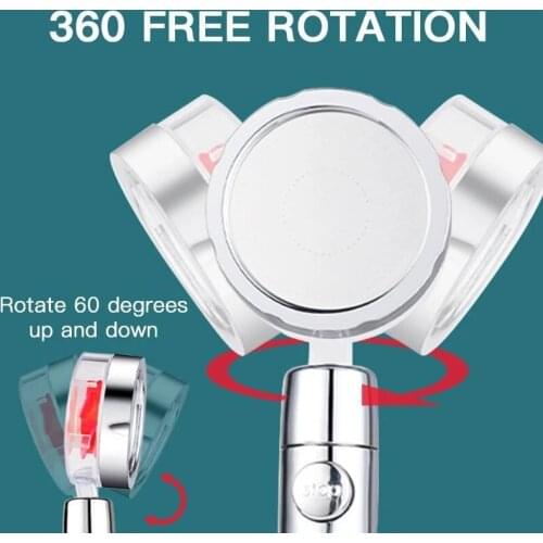 360 Rotated Rainfall Shower Head High Pressure Water Saving Spray Shower Head Bathroom Pressurized Massage Shower Head Dropship