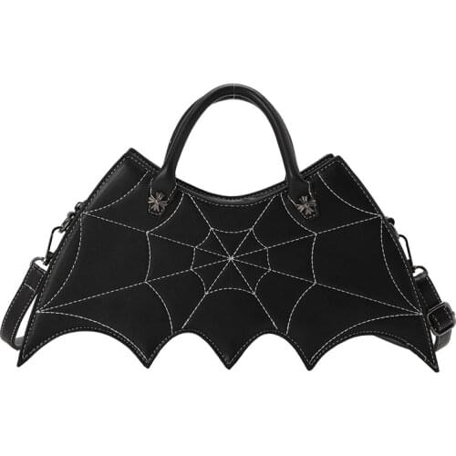 Gothic Bat Wing Funny Women Shoulder Bag Cute Little Devil Halloween Party COS Handbag PU Leather Messenger Bags