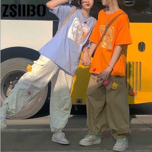 Darling in the franxx anime Harajuku Zero TWO beautiful girl print women tops loose new summer short-sleeve chic female T-shirt