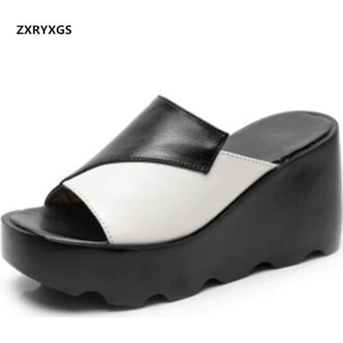 Hot Sale Summer Women Sandals Platform Shoes Wedges Slipper 2021 New Summer Fashion Sandals Women Leather Sandals Casual Slipper