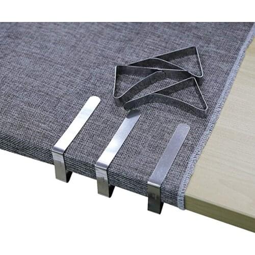 10pcs Tablecloth Clips Stainless Steel Picnic Table Cloth Cover Holders Clamps for wedding bridal baby shower decoration favor