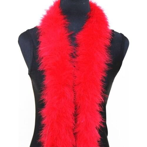 2Meters 50Grams Fluffy Turkey Feathers Boa Scarf Feather for Crafts Boas Trim Scarf/Party Marabou Feathers for Crafts Boa Plumas