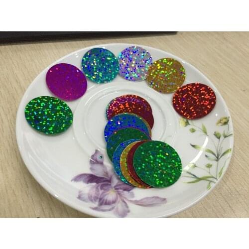 360pcs Large Round Sequins 20mm PVC Flat Round Paillettes For Belly Dance Garment Hologram Mix Laser Colors Side Hole Confetti