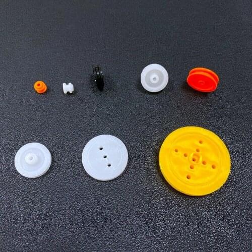 8pcs/lot Plastic Belt Wheel Kit 6mm-36mm Transmission Pulley Synchronous Pulley Fit 2mm Shaft DIY Toy Car Robot Model