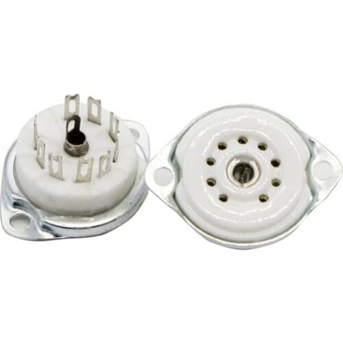 10Pcs 9 Pin Vacuum Tube Socket Accessories for 12AU7 ECC82 ECC83 6922 5670 EL84 Stair Corridor Switch Wall Socket Accessories