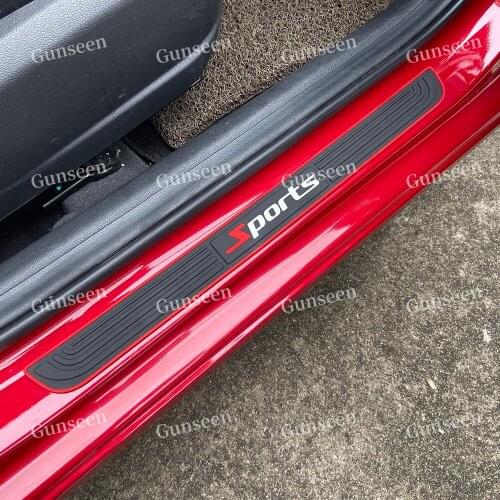 For Citroen C-elysee Elysee Door Sill Trim Accessories Auto Universal Plate Rubber Pad Car Sticker Protector Styling Pedal