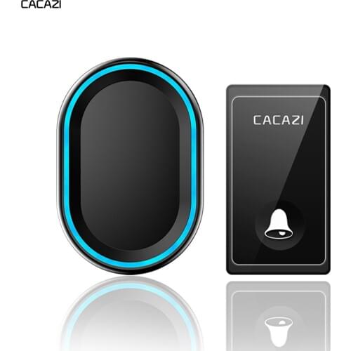 Self powered Waterproof Wireless Doorbell No Battery Required 1 Button 1 2 Receiver Smart LED Light Home Door Bell US EU UK Plug