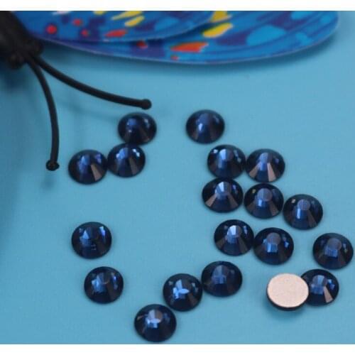 Size s10 Montana Glitter Rhinestones Non Hot Fix FlatBack Strass Sewing & Fabric Garment Rhinestone Nail Art Stone