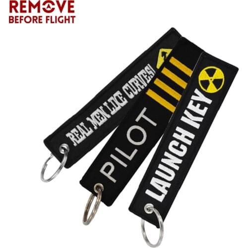 Remove Before Flight Keychain Stickers llaveros Key Chains Embroidery Car Key rings for Car-styling Chaveiro Para Moto 3 PCS/LoT