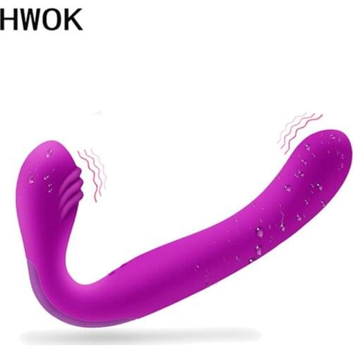 Dual Motors Butt Plug Strapon Dildo Vibrators G Spot Vagina Massager Sex Toy for Couple Women Anal Intimate Erotic Masturbator