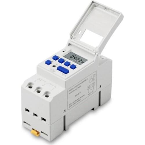 ABSF Electronic Weekly 7 Days Programmable Digital Industrial Time Switch Relay Timer Control AC 220V 16A Din Rail Mount