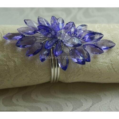Crystal, flower,decoration napkin ring for wedding, decoration napkin holder
