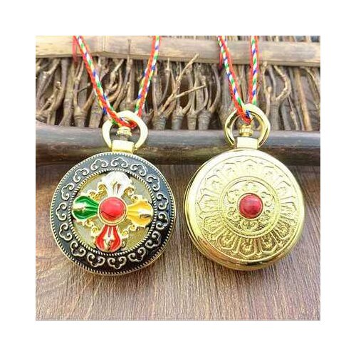 LOOKER Religious Gawu Box Buddha Pendant High Quality Plating Tibet National Element Metal Crafts Not Fade And Not Rust