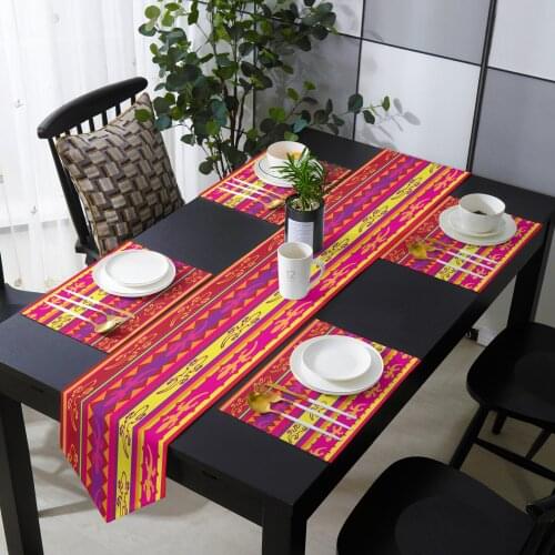 Mexican Lizard Fabric Table Runner Table Mats Cover For Home Wedding Banquet Festival Party Catering Hotel Table Decoration
