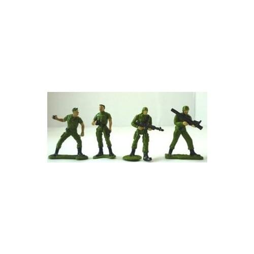 Mini pvc figure soldier 4pcs/set 1:72