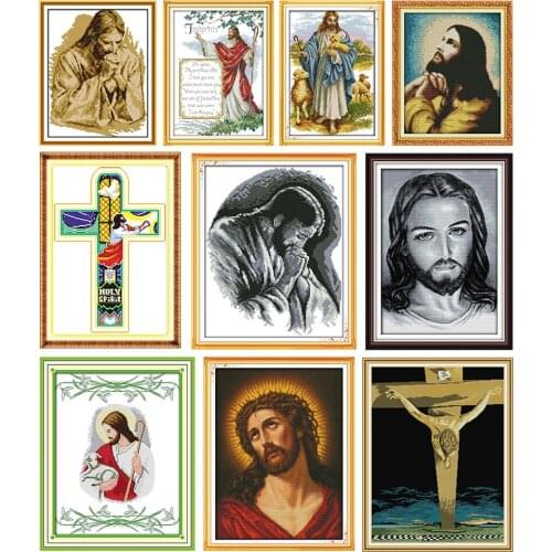 Cross stitch kits Praying Jesus Counted Stamped Home Decor Christianity Embroidery cross stitch set Cross-stitch Needlework