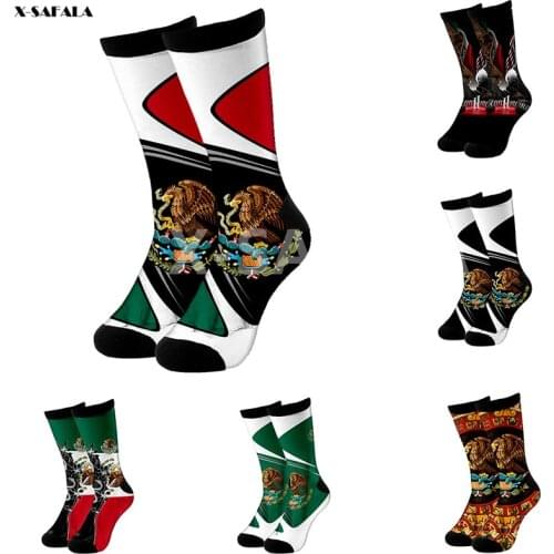 Mexican Country 3D Fashion Long Socks Cycling Casual High Socks Men Women Cotton Funny Colorful Leg Calf Cotton Novelty Socks