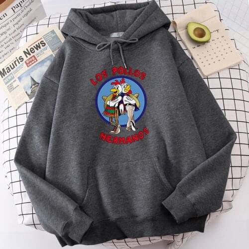 New Soft Brand Sportwear Funny Los Pollos Hermanos Printing Mens Sweatshirt Thermal Vintage MenS Hoodie Oversized Loose Hoodies