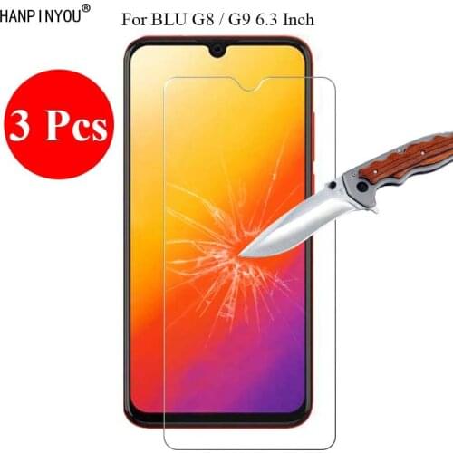 3 Pcs/Lot New 9H 2.5D Tempered Glass Screen Protector For BLU G8 / G9 6.3" Protective Film + Clean Tools