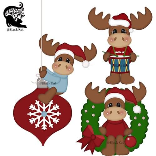 New Christmas Lights Ball Holly Wreath Gift Socks Reindeer Cutting Dies Santa Elk Metal DIY Scrapbook Stencil Card Craft