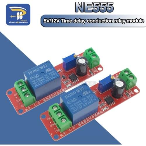 NE555 Timer Switch Adjustable Module Time delay relay shield DC 5V / 12V 0~10S Car Relays Pulse Generation Duty Cycle