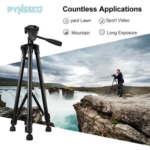 PYNSSEU Professional Digital Camera Tripod with Phone Clamp 3366 Model Camera Tripod for Nikon SLR DSLR for Travel Mountain
