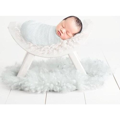 Newborn Photography Props crescent moon bed Solid Wood Props for Photo Studio Children Props Crescent Stool Posing Props
