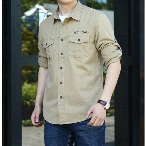 S-6XL Plus Size Long Sleeve Thin Shirt Men Outdoor Hiking Riding Training Loose Breathable Cotton Tactical Military Sports Shirt